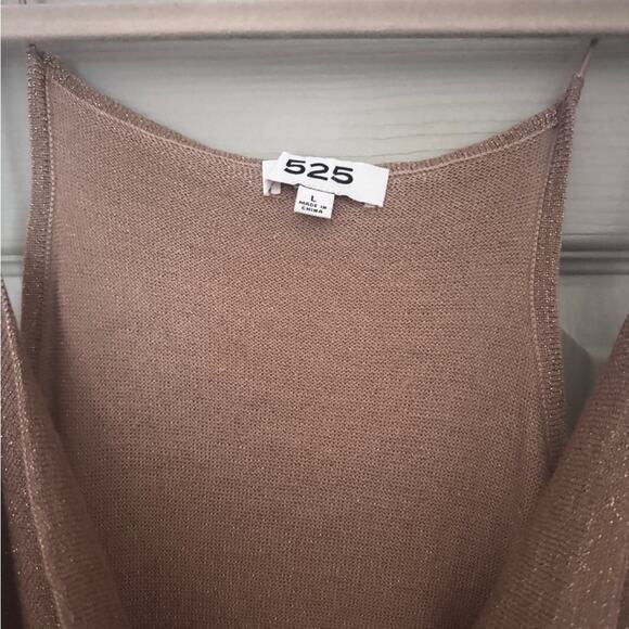 525 America Camisole Drape Cowl Front Sparkle Tank - Picture 2 of 4